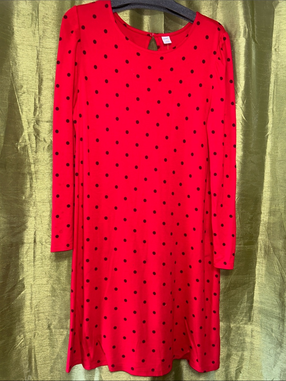 Old Navy Red Dress with Black Polka Dots